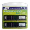 Obrázek k produktu: A-DATA DIMM 1GB (2x512MB KIT) DDR 400MHz PC3200, retail