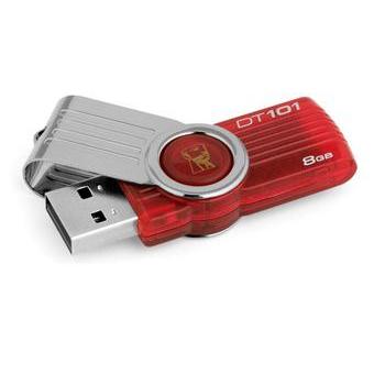 KINGSTON DataTraveler 101 G2 8GB, DT101G2/8GB, červený (red), přenosný flash disk, USB 2.0