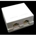 Obrázek k produktu: OEM zásuvka 2x RJ45, bílá (white)