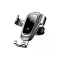Baseus Metal Wireless Charger Gravity Car Mount Silver