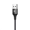 Baseus Rapid Series nabíjecí / datový kabel 3v1 USB (Micro USB + Lightning + USB-C) 3A 1,2m, černá
