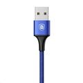 Baseus Rapid Series nabíjecí / datový kabel 3v1 USB (Micro USB + Lightning + USB-C) 3A 1,2m, modrá