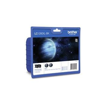 Inkoustová náplň BROTHER  LC-1280XLBKBP2, černý (black)