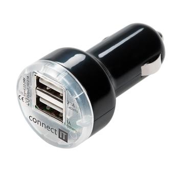 USB adaptér do autozapalovače CONNECT IT CI-85, černý (black)