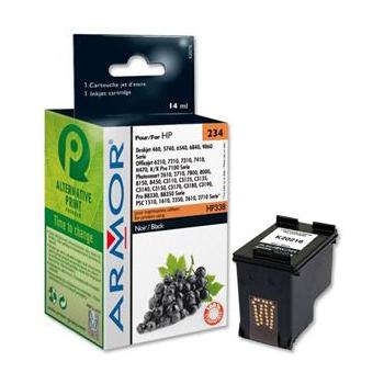 Inkoustová náplň ARMOR  kompatibilní cartridge s HP DJ 5740 (C8765EE), černý (black)