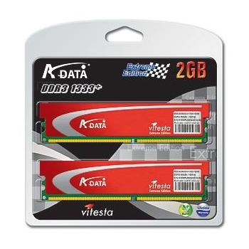 Paměťový modul A-DATA DIMM 4GB (2x2GB KIT) DDR3 1333MHz PC10664 Extreme Edition Vitesta