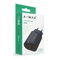 Nabíječka do sítě A-MAX Power Delivery 20W, černá (black)