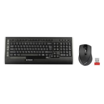 Sada bezdrátové klávesnice a myši A4TECH  9300F, černý (black)