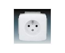 Obrázek k produktu: ABB  Tango Zásuvka jednonásobná s ochranným kolíkem, bílá