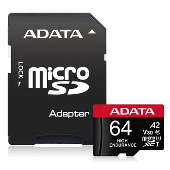 Paměťová karta pro bezpečnostní kamery ADATA High Endurance MicroSDXC 64GB