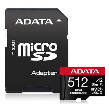 Paměťová karta pro bezpečnostní kamery ADATA High Endurance MicroSDXC 512GB