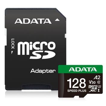 Adata Speed Plus/Micro SD/128GB/UHS-I U3 / Class 10/+ Adaptér