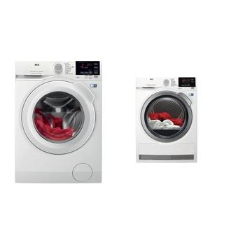 Set pračky a sušičky AEG L6FBG49WC + T8DBG48SC