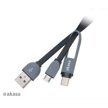 Adaptér AKASA typ C a mikro B na USB 2.0 typ A