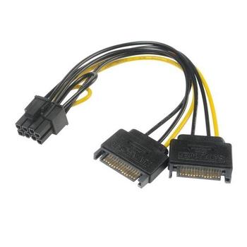 Redukce napájení grafické karty AKASA SATA power na 6+2-pin (8pin)