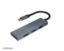 Obrázek k produktu: AKASA externí USB hub - USB typ-C na 4 x USB 3.0