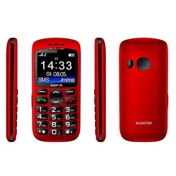 Mobilní telefon pro seniory ALIGATOR A670, červený (red)