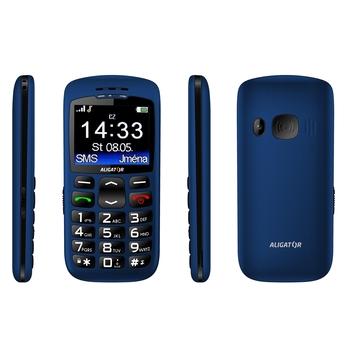Mobilní telefon pro seniory ALIGATOR A670, modrý (blue)