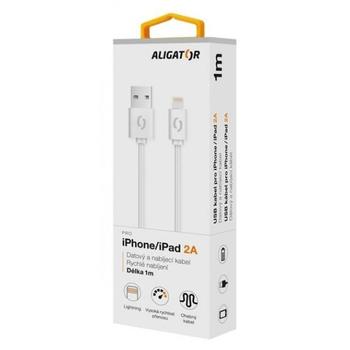 Datový kabel ALIGATOR Lightning kabel 1m, bílý (white)
