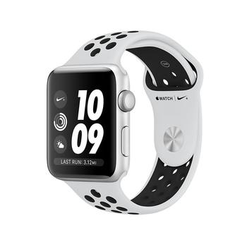 Chytré hodinky APPLE Watch Nike+, 38mm, Silver/ Plt+Black Nike Band, stříbrná (silver)