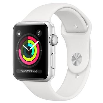Apple Watch Series 3 GPS, 38mm Silver Aluminium Case with White Sport Band