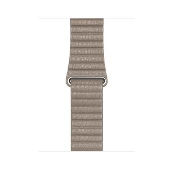 Apple Watch 44mm kamenně šedý kožený řemínek - střední