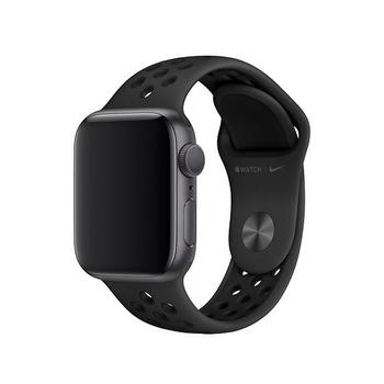 Řemínek APPLE Watch 44mm Nike Sport – S/M & M/L, černý (black)