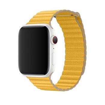 Apple Watch 44mm Meyer Lemon Leather Loop - Medium