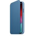iPhone XS Max Leather Folio - Cape Cod Blue