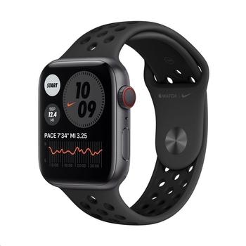Chytré hodinky APPLE Watch Nike S6 Cellular 44mm Vesmírně šedý hliník s Antracitově/Černým sportovním řemínkem