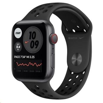 Chytré hodinky APPLE Watch Nike SE Cellular 44mm Vesmírně šedý hliník s Antracitově/Černým sportovním řemínkem
