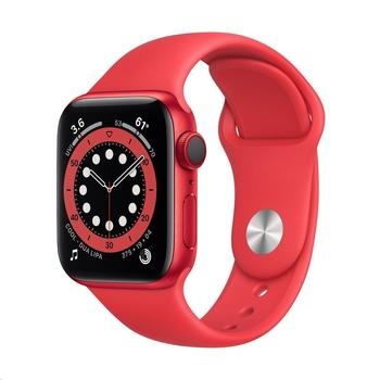 Chytré hodinky APPLE Watch S6 Cellular 40mm (PRODUCT)červený hliník s (PRODUCT)Červeným sportovním řemínkem