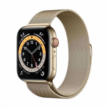Watch S6 Cell, 44mm Gold/Gold Milan Loop