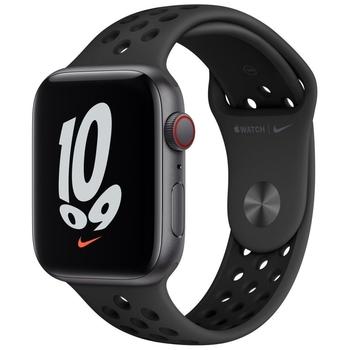 Chytré hodinky APPLE Watch Nike SE GPS Cellular, 44mm vesmírně šedý hliník s antracitovým / černým sport řemínk