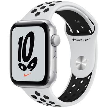 Apple Watch Nike SE GPS, 44mm Silver Aluminium Case with Pure Platinum/Black Nike Sport Band - Regul