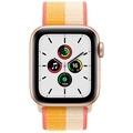 Apple Watch SE GPS + Cellular, 40mm Gold Aluminium Case with Maize/White Sport Loop