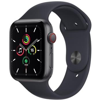 Chytré hodinky APPLE Watch SE GPS Cellular, 44mm šedý hliník s temně inkoustovým sport řemínkem