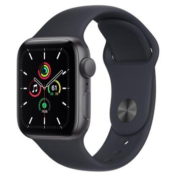 Chytré hodinky APPLE Watch SE GPS, 40mm vesmírně šedý hliník s temně inkoustovým sportovním řemínkem