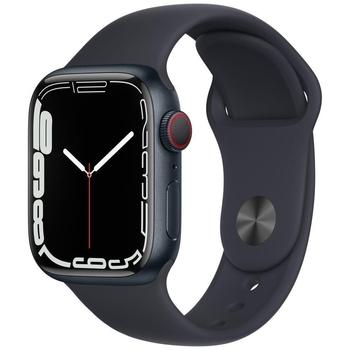 Chytré hodinky APPLE Watch S7 GPS Cellular, 41mm půlnoční hliník s inkoustovým sport řemínkem