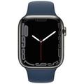 Apple Watch Series 7 GPS + Cellular, 45mm Graphite Stainless Steel Case with Abyss Blue Sport Band -
