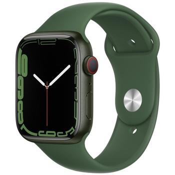 Chytré hodinky APPLE Watch S7 GPS Cellular, 45mm zelený hliník s jetelově zeleným sport řemínkem