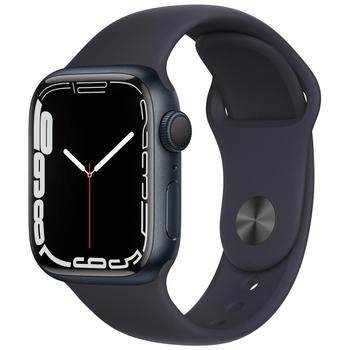 Chytré hodinky APPLE Watch Series 7 GPS, 41mm půlnoční hliník s temně inkoustovým sport řemínkem