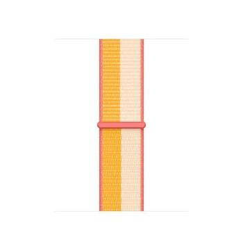 Řemínek APPLE Watch 41mm oranžovožlutý/bílý provlékací sportovní řemínek