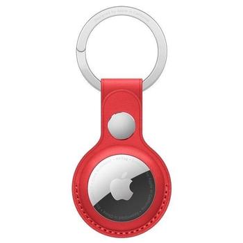 Klíčenka pro Airtag APPLE AirTag Leather Key Ring, červené