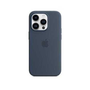 Pouzdro na iPhone APPLE iPhone 14 Pro Silicone Case with MS - Storm Blue