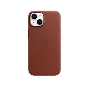 Pouzdro na iPhone APPLE iPhone 14 Leather Case with MagSafe - Umber