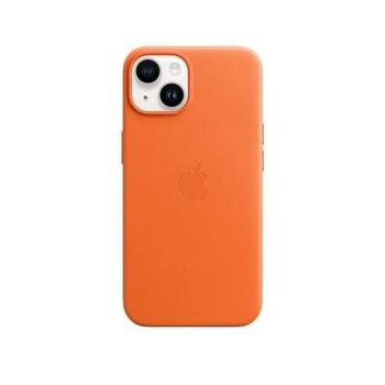 iPhone 14 Leather Case with MagSafe - Orange