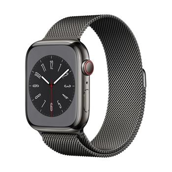 Chytré hodinky APPLE Watch Series 8 GPS + Cellular 41mm Graphite Stainless Steel Case with Graphite Milanese Lo