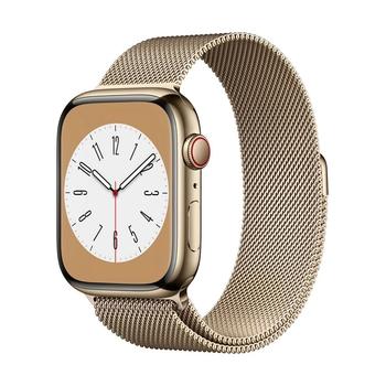 Chytré hodinky APPLE Watch Series 8 GPS + Cellular 45mm Gold Stainless Steel Case with Gold Milanese Loop