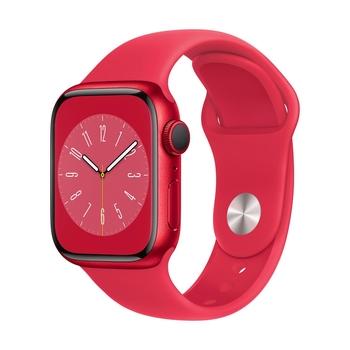 Chytré hodinky APPLE Watch Series 8 GPS 41mm (PRODUCT)RED Aluminium Case with RED Sport Band - Regular